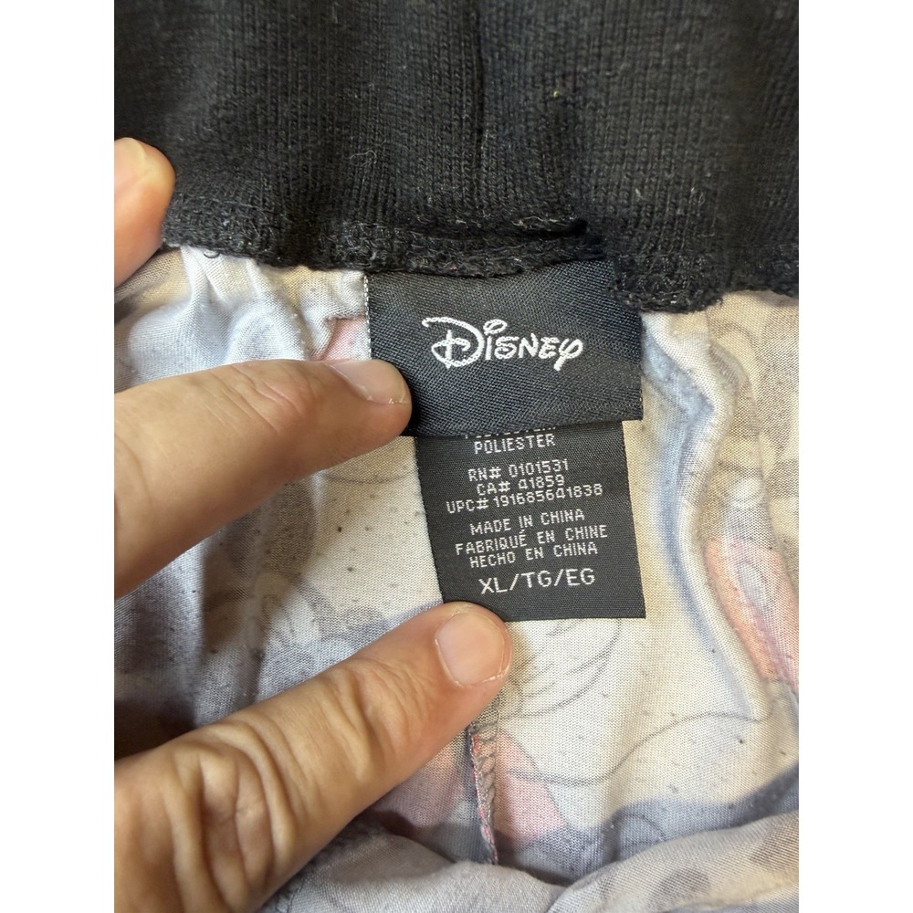 Disney Sleepwear Womens XL Gray Mickey Mouse Print Jogger Pajama Elastic 30x32 - Picture 5 of 7